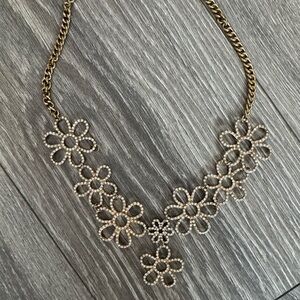 Francesca's Collections Gold Floral Necklace